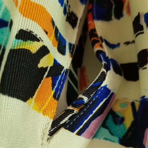 Rachel Roy Silk Multi-colored Pleated Skirt with Pockets in Size 8 - Picture 5 of 15